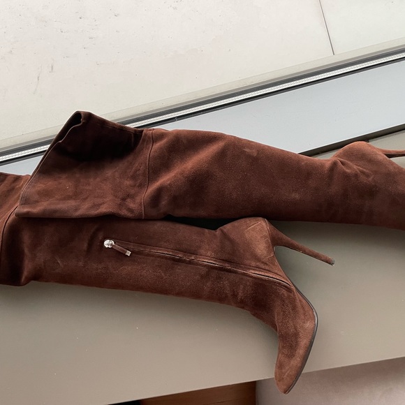 Ralph Lauren Shoes - Ralph Lauren Brown Suede Knee High Boots